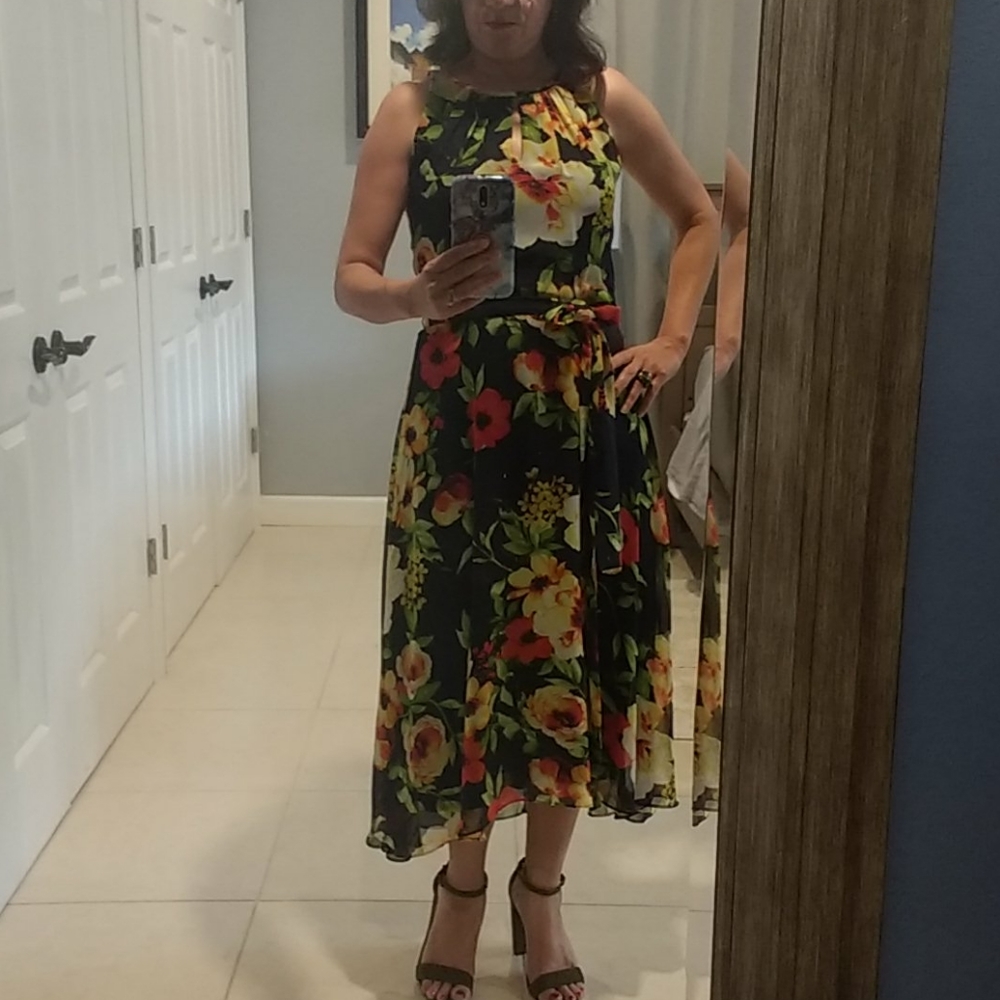 Colorful midi dress